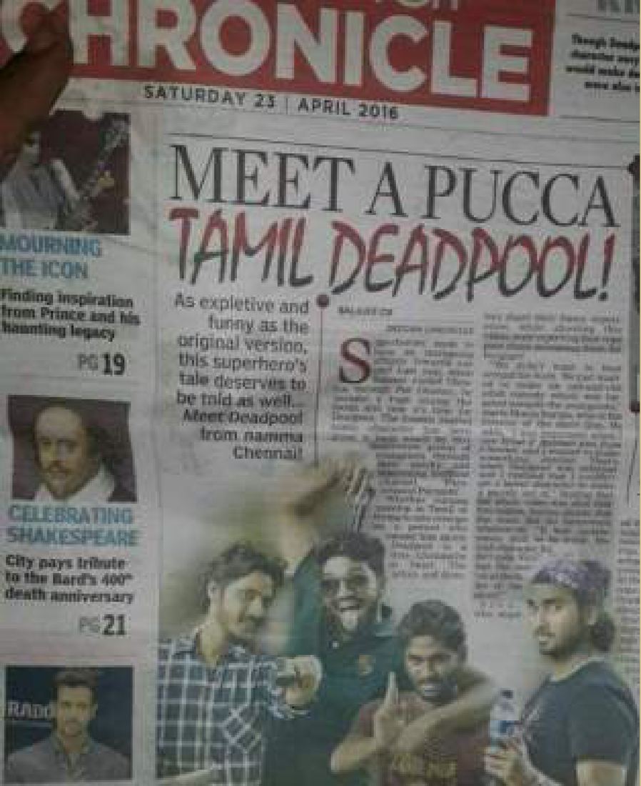 Deccan Chronicle — Meet a pucca Tamil Deadpool