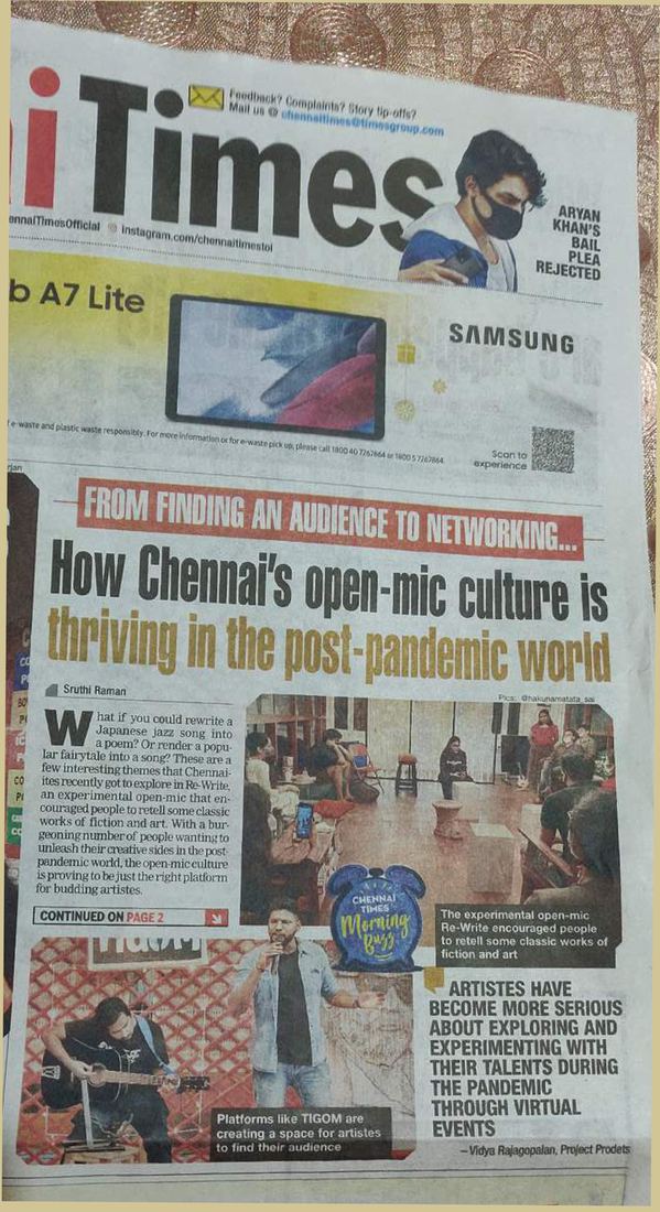 Chennai Times — how Chennai's open-mic culture is thriving